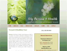 Tablet Screenshot of mypassion4health.com